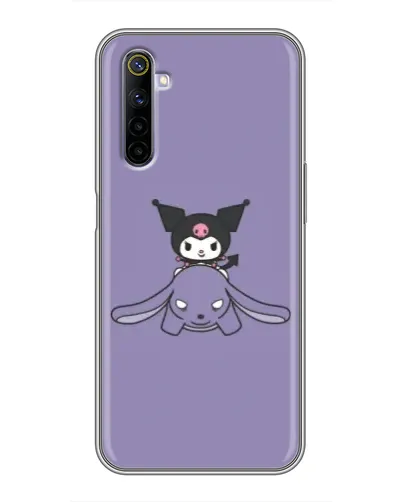 Чехол для Realme 6 с картинкой «Kuromi на лиловом фоне» Чехол для Realme 6 с картинкой «Kuromi на лиловом фоне»