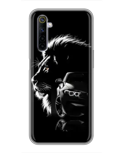 Чехол для Realme 6 с картинкой «BMW и лев» Чехол для Realme 6 с картинкой «BMW и лев»