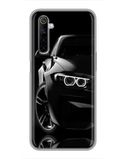 Чехол для Realme 6 с картинкой «Черная BMW — профиль» Чехол для Realme 6 с картинкой «Черная BMW — профиль»