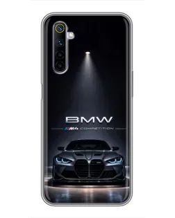 Чехол для Realme 6 с картинкой «BMW сквозь ночной город» Чехол для Realme 6 с картинкой «BMW сквозь ночной город»