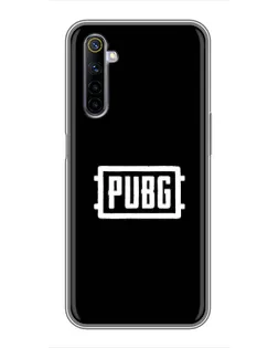 Чехол для Realme 6 с картинкой «Лого BMW — металлический блеск»