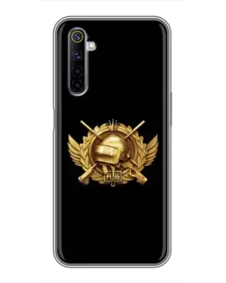 Чехол для Realme 6 с картинкой «PUBG — оранжевый градиент»