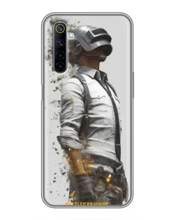 Чехол для Realme 6 с картинкой «PUBG — боец в пыли»
