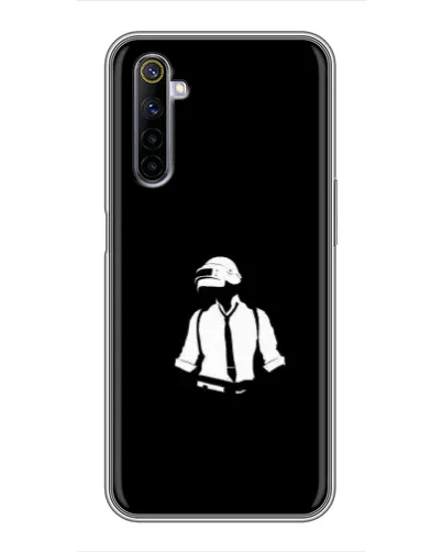 Чехол для Realme 6 с картинкой «PUBG — белый шлем» Чехол для Realme 6 с картинкой «PUBG — белый шлем»