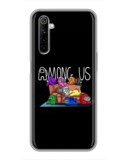 Чехол для Realme 6 с картинкой «Логотип Among Us» Чехол для Realme 6 с картинкой «Логотип Among Us»