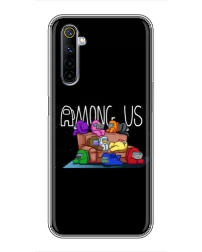 Чехол для Realme 6 с картинкой «Логотип Among Us» Чехол для Realme 6 с картинкой «Логотип Among Us»