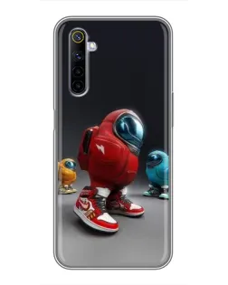 Чехол для Realme 6 с картинкой «Among Us — 3D стиль»