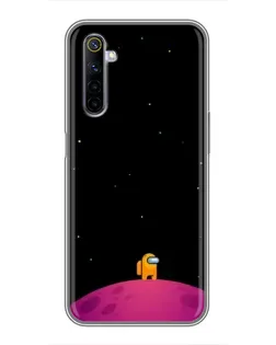 Чехол для Realme 6 с картинкой «Одинокий герой на планете»