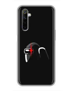 Чехол для Realme 6 с картинкой «Among Us шлем»