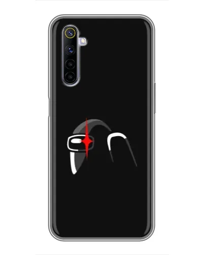 Чехол для Realme 6 с картинкой «Among Us шлем» Чехол для Realme 6 с картинкой «Among Us шлем»