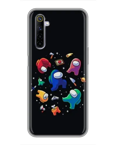 Чехол для Realme 6 с картинкой «Among Us космос» Чехол для Realme 6 с картинкой «Among Us космос»