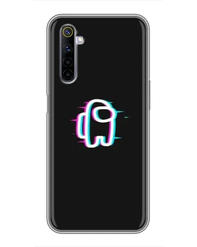 Чехол для Realme 6 с картинкой «Among Us неон» Чехол для Realme 6 с картинкой «Among Us неон»