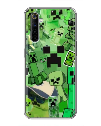 Чехол для Realme 6 с картинкой «Криперы Minecraft» Чехол для Realme 6 с картинкой «Криперы Minecraft»