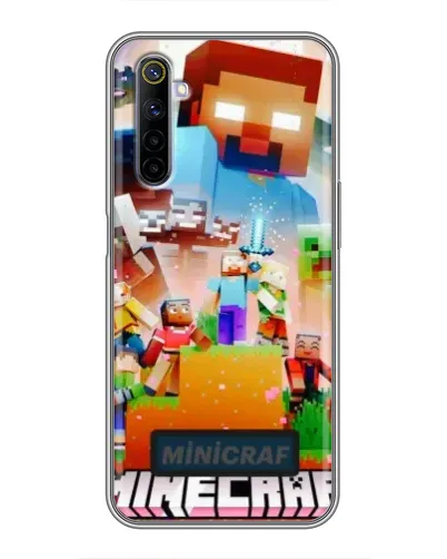 Чехол для Realme 6 с картинкой «Minecraft герои игры» Чехол для Realme 6 с картинкой «Minecraft герои игры»