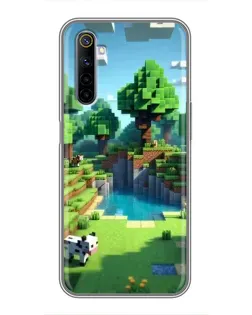 Чехол для Realme 6 с картинкой «Minecraft летний день»
