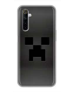 Чехол для Realme 6 с картинкой «Черный крипер градиент»