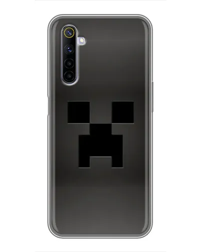 Чехол для Realme 6 с картинкой «Черный крипер градиент» Чехол для Realme 6 с картинкой «Черный крипер градиент»