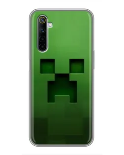 Чехол для Realme 6 с картинкой «Крипер микро-дизайн»