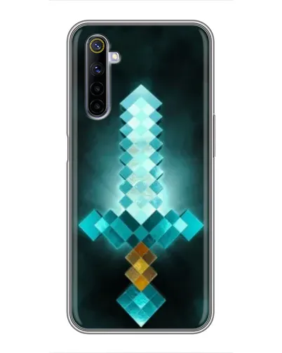 Чехол для Realme 6 с картинкой «Алмазный меч неон» Чехол для Realme 6 с картинкой «Алмазный меч неон»