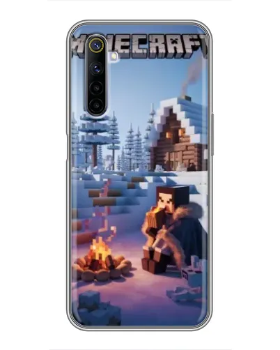 Чехол для Realme 6 с картинкой «Зимний Minecraft» Чехол для Realme 6 с картинкой «Зимний Minecraft»