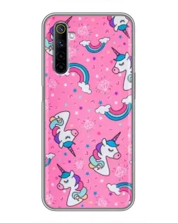 Чехол для Realme 6 с картинкой «Unicorn паттерн розовый» Чехол для Realme 6 с картинкой «Unicorn паттерн розовый»