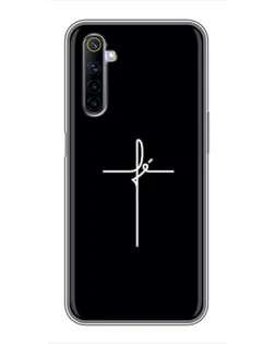 Чехол для Realme 6 с картинкой «Тонкий крест»