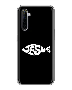 Чехол для Realme 6 с картинкой «Рыба Jesus»
