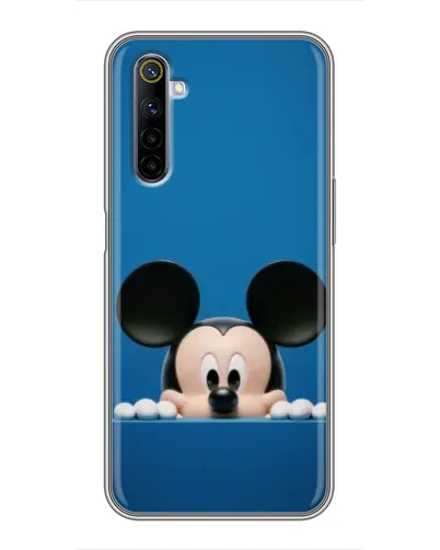 Чехол для Realme 6 с картинкой «Микки выглядывает»