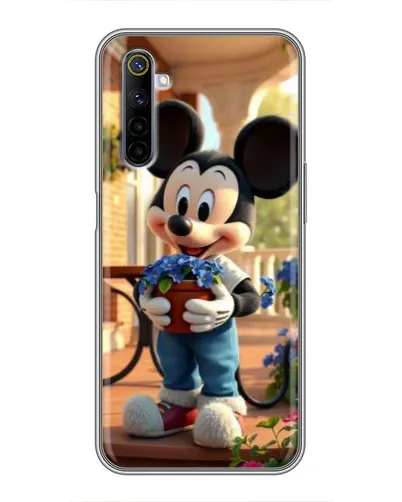 Чехол для Realme 6 с картинкой «Микки садовод»