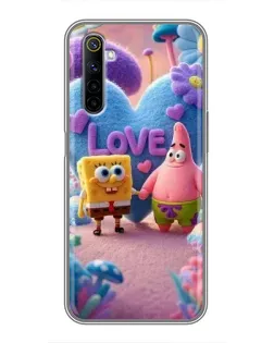 Чехол для Realme 6 с картинкой «Губка Боб Патрик»