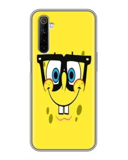Чехол для Realme 6 с картинкой «Минималистичный Спанч Боб»