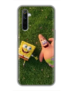 Чехол для Realme 6 с картинкой «Друзья на лужайке»