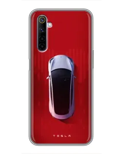 Чохол для Realme 6 з картинкою «Tesla Top View»
