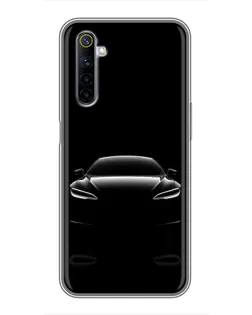 Чохол для Realme 6 з картинкою «Силует Tesla Night»