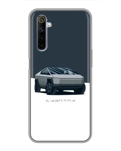 Чехол для Realme 6 с картинкой «Серебристый Cybertruck Tesla» Чехол для Realme 6 с картинкой «Серебристый Cybertruck Tesla»