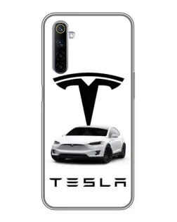 Чехол для Realme 6 с картинкой «Tesla White Style»