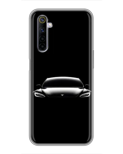 Чехол для Realme 6 с картинкой «Фары Tesla Night» Чехол для Realme 6 с картинкой «Фары Tesla Night»