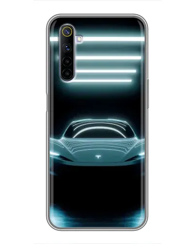 Чехол для Realme 6 с картинкой «Tesla в неоне» Чехол для Realme 6 с картинкой «Tesla в неоне»