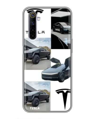 Чехол для Realme 6 с картинкой «Коллаж Cybertruck Tesla» Чехол для Realme 6 с картинкой «Коллаж Cybertruck Tesla»