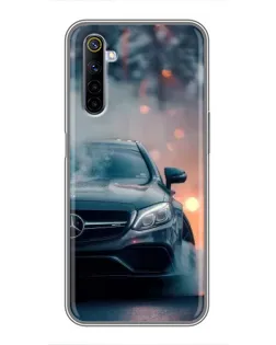 Чохол для Realme 6 з картинкою «Mercedes — нічне місто»