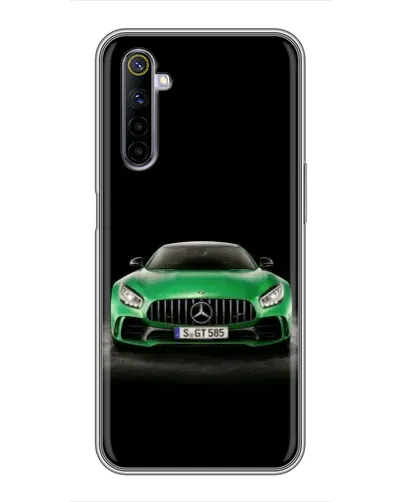 Чехол для Realme 6 с картинкой «Mercedes — неоновый лого» Чехол для Realme 6 с картинкой «Mercedes — неоновый лого»