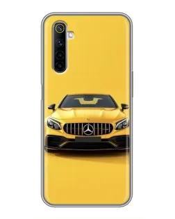 Чехол для Realme 6 с картинкой «Желтый Mercedes GT»