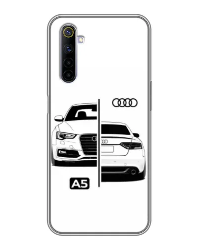 Чехол для Realme 6 с картинкой «Audi — контрастный дизайн» Чехол для Realme 6 с картинкой «Audi — контрастный дизайн»