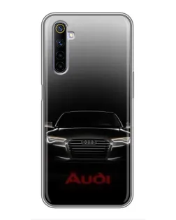 Чехол для Realme 6 с картинкой «Audi — градиентный контур»