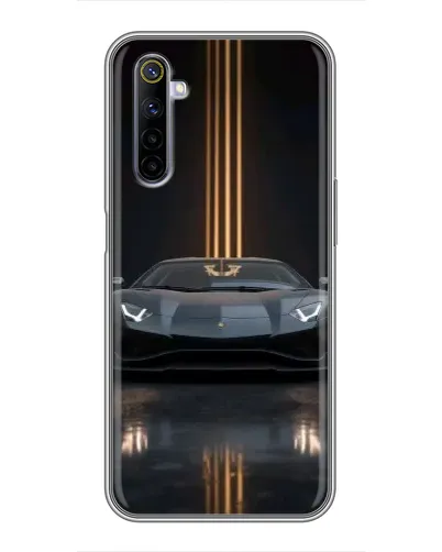 Чехол для Realme 6 с картинкой «Lamborghini золотые линии» Чехол для Realme 6 с картинкой «Lamborghini золотые линии»