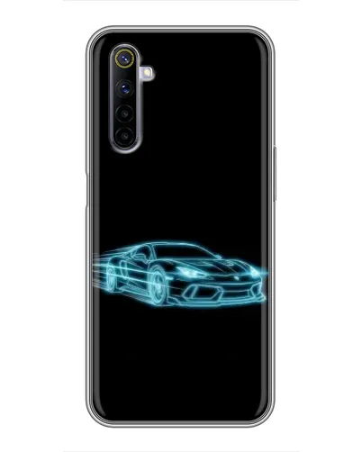 Чехол для Realme 6 с картинкой «Неоновый контур Lamborghini» Чехол для Realme 6 с картинкой «Неоновый контур Lamborghini»