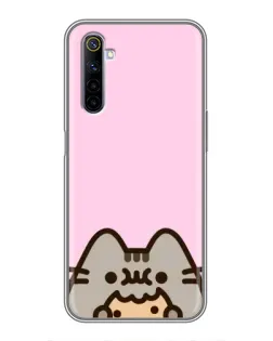 Чехол для Realme 6 с картинкой «Pusheen и печенье» Чехол для Realme 6 с картинкой «Pusheen и печенье»