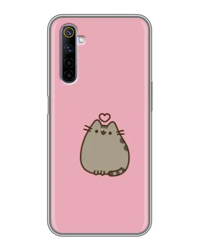 Чехол для Realme 6 с картинкой «Pusheen сердце» Чехол для Realme 6 с картинкой «Pusheen сердце»