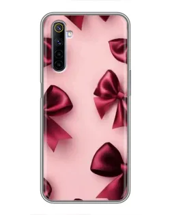 Чехол для Realme 6 с картинкой «Бордовый атлас»