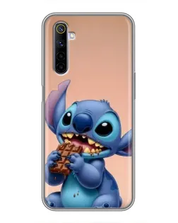 Чохол для Realme 6 з картинкою «Стіч їсть шоколад»